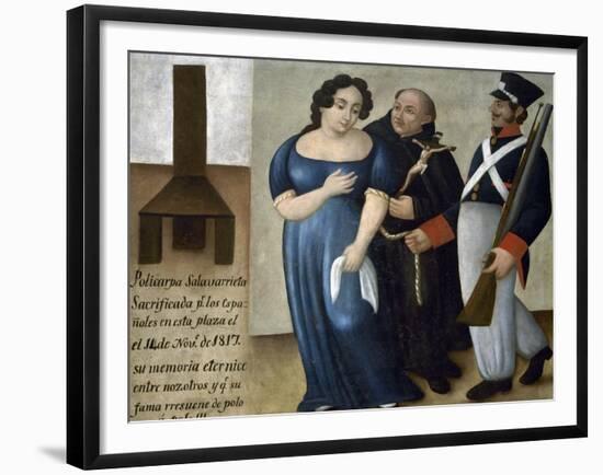 Policarpa Salavarrieta on Her Way to Execution in Bogota, 1817-null-Framed Giclee Print