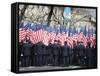 Police Carrying American Flags, St. Patricks Day Celebrations on 5th Avenue, Manhattan-Christian Kober-Framed Stretched Canvas