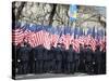 Police Carrying American Flags, St. Patricks Day Celebrations on 5th Avenue, Manhattan-Christian Kober-Stretched Canvas