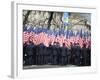 Police Carrying American Flags, St. Patricks Day Celebrations on 5th Avenue, Manhattan-Christian Kober-Framed Photographic Print