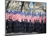 Police Carrying American Flags, St. Patricks Day Celebrations on 5th Avenue, Manhattan-Christian Kober-Mounted Photographic Print