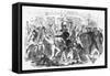 Police Charge Rioters at the Tribune Office, C1860S-null-Framed Stretched Canvas