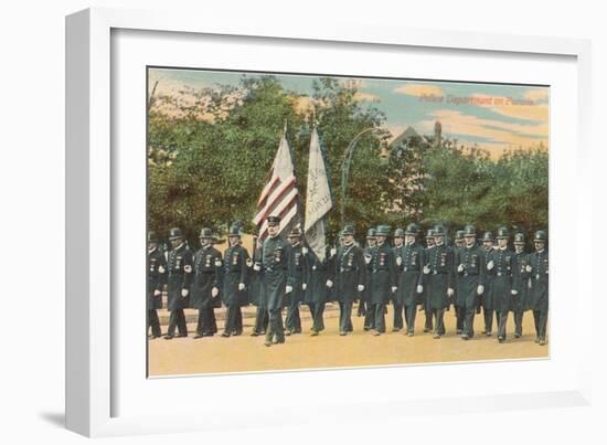 Police Department on Parade-null-Framed Art Print