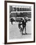 Police Dog Handler Setting Dog on Criminal Victim in Simulation Metropolitan Police-null-Framed Photographic Print