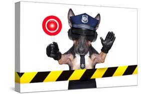 Police Dog-Javier Brosch-Stretched Canvas