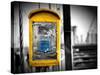 Police Emergency Call Box on the Walkway of the Brooklyn Bridge in New York City-Philippe Hugonnard-Stretched Canvas