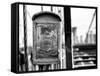 Police Emergency Call Box on the Walkway of the Brooklyn Bridge in New York City-Philippe Hugonnard-Framed Stretched Canvas