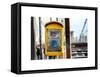 Police Emergency Call Box on the Walkway of the Brooklyn Bridge in New York City-Philippe Hugonnard-Framed Stretched Canvas