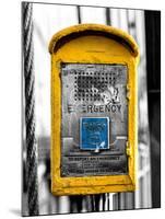 Police Emergency Call Box on the Walkway of the Brooklyn Bridge in New York-Philippe Hugonnard-Mounted Premium Photographic Print