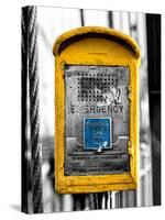 Police Emergency Call Box on the Walkway of the Brooklyn Bridge in New York-Philippe Hugonnard-Stretched Canvas