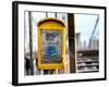 Police Emergency Call Box on the Walkway of the Brooklyn Bridge in New York-Philippe Hugonnard-Framed Photographic Print