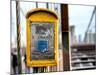 Police Emergency Call Box on the Walkway of the Brooklyn Bridge in New York-Philippe Hugonnard-Mounted Photographic Print