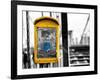 Police Emergency Call Box on the Walkway of the Brooklyn Bridge in New York-Philippe Hugonnard-Framed Photographic Print