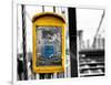 Police Emergency Call Box on the Walkway of the Brooklyn Bridge in New York-Philippe Hugonnard-Framed Photographic Print