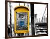 Police Emergency Call Box on the Walkway of the Brooklyn Bridge in New York-Philippe Hugonnard-Framed Photographic Print