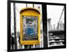 Police Emergency Call Box on the Walkway of the Brooklyn Bridge in New York-Philippe Hugonnard-Framed Photographic Print