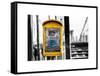 Police Emergency Call Box on the Walkway of the Brooklyn Bridge in New York-Philippe Hugonnard-Framed Stretched Canvas