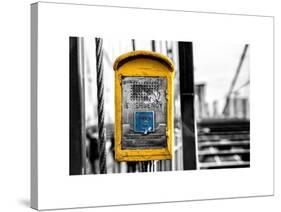 Police Emergency Call Box on the Walkway of the Brooklyn Bridge in New York-Philippe Hugonnard-Stretched Canvas