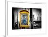 Police Emergency Call Box on the Walkway of the Brooklyn Bridge in New York-Philippe Hugonnard-Framed Art Print