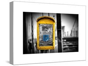 Police Emergency Call Box on the Walkway of the Brooklyn Bridge in New York-Philippe Hugonnard-Stretched Canvas