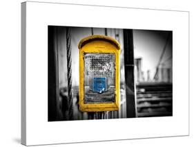 Police Emergency Call Box on the Walkway of the Brooklyn Bridge in New York-Philippe Hugonnard-Stretched Canvas