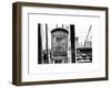 Police Emergency Call Box on the Walkway of the Brooklyn Bridge in New York-Philippe Hugonnard-Framed Art Print