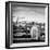 Police Emergency Call Box on the Walkway of the Brooklyn Bridge with Skyline of Manhattan-Philippe Hugonnard-Framed Photographic Print