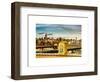 Police Emergency Call Box on the Walkway of the Brooklyn Bridge with Skyline of Manhattan-Philippe Hugonnard-Framed Art Print