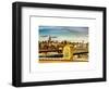 Police Emergency Call Box on the Walkway of the Brooklyn Bridge with Skyline of Manhattan-Philippe Hugonnard-Framed Art Print