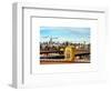 Police Emergency Call Box on the Walkway of the Brooklyn Bridge with Skyline of Manhattan-Philippe Hugonnard-Framed Art Print