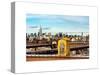 Police Emergency Call Box on the Walkway of the Brooklyn Bridge with Skyline of Manhattan-Philippe Hugonnard-Stretched Canvas