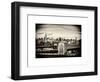 Police Emergency Call Box on the Walkway of the Brooklyn Bridge with Skyline of Manhattan-Philippe Hugonnard-Framed Art Print