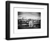 Police Emergency Call Box on the Walkway of the Brooklyn Bridge with Skyline of Manhattan-Philippe Hugonnard-Framed Art Print