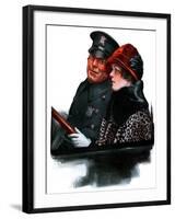 "Police Escort,"March 15, 1924-Charles A. MacLellan-Framed Giclee Print