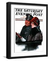 "Police Escort," Saturday Evening Post Cover, March 15, 1924-Charles A. MacLellan-Framed Giclee Print