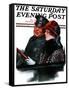 "Police Escort," Saturday Evening Post Cover, March 15, 1924-Charles A. MacLellan-Framed Stretched Canvas