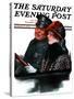 "Police Escort," Saturday Evening Post Cover, March 15, 1924-Charles A. MacLellan-Stretched Canvas