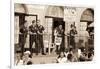 Police Gathered Behind a 'Help Wanted' Sign, 2004-Stephen Spiller-Framed Photographic Print