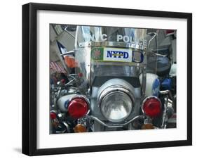 Police Harley Davidson Motorbike, New York City, New York, United States of America, North America-Hans Peter Merten-Framed Photographic Print