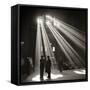 Police in Waiting Room of the Union Station, Chicago-null-Framed Stretched Canvas