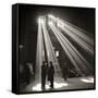 Police in Waiting Room of the Union Station, Chicago-null-Framed Stretched Canvas