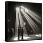 Police in Waiting Room of the Union Station, Chicago-null-Framed Stretched Canvas