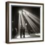 Police in Waiting Room of the Union Station, Chicago-null-Framed Premium Photographic Print