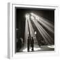 Police in Waiting Room of the Union Station, Chicago-null-Framed Premium Photographic Print