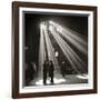 Police in Waiting Room of the Union Station, Chicago-null-Framed Photographic Print