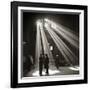 Police in Waiting Room of the Union Station, Chicago-null-Framed Photographic Print