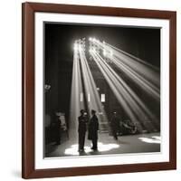 Police in Waiting Room of the Union Station, Chicago-null-Framed Photographic Print