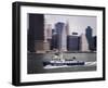 Police Launch, Hudson River, New York City, United States of America, North America-null-Framed Photographic Print