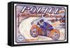 Police Mechanical Motorcycle-null-Framed Stretched Canvas