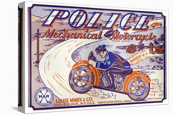 Police Mechanical Motorcycle-null-Stretched Canvas